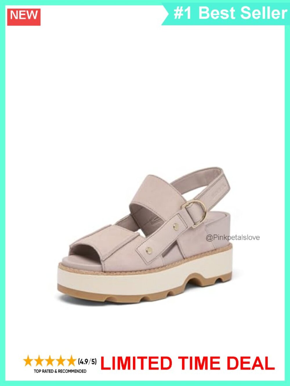 Joanie Iv Wedge Sandals Full Grain Leather Adjustable Ankle Strap